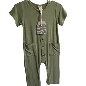 NWT Kate Quinn short sleeve button down pocket jumpsuit-bamboo